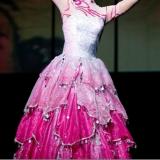 粉色长裙-开场舞现代舞服装