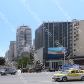 商圈广告 兰州市城关区张掖路步行街荣华商厦桔子酒店户外LED大屏广告