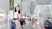 机场广告 桂林两江国际机场T2航站楼一层国内到达车道包柱灯箱广告